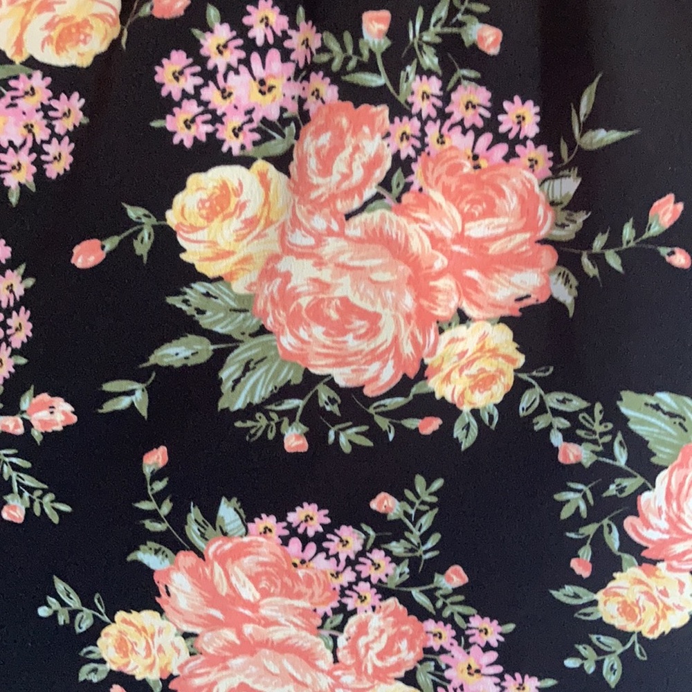 Lily Rose floral print dress lightweight padded bust  boho L juniors - Picture 8 of 17